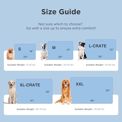 Bedsure Cooling Mat for Large Dogs - Q-Max>0.4 Thin Breathable Cooling Crate Pad Indoor for Pet with Chill Cool Fiber as Cooling Topper，Portable