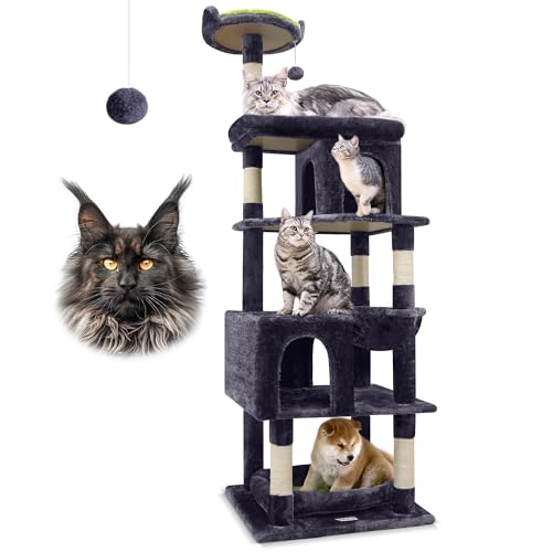 Globlazer Heavy Duty Cat Trees for Large Cats, Sturdy 72in Maine Coon Cat Tree for Large Cats 20 lbs+ Heavy Duty Cat Tower for Adult Biggest Cat with