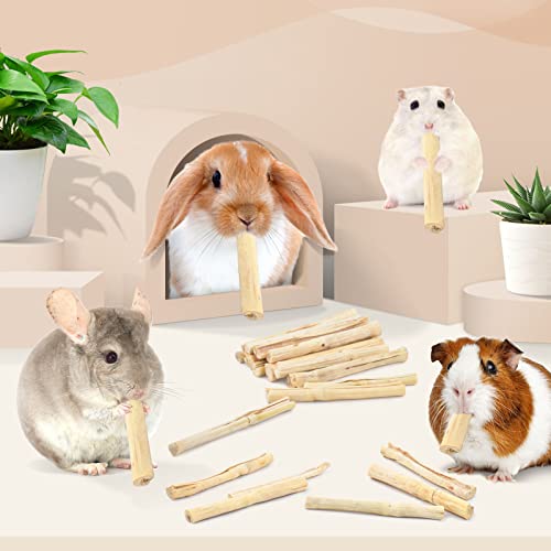 Bissap 700g/1.5Ib Sweet Bamboo Chew Sticks for Rabbits, Bunny Chewing Sticks for Rabbits Hamster Chinchilla Guinea Pigs Rabbit Small Animals Natural