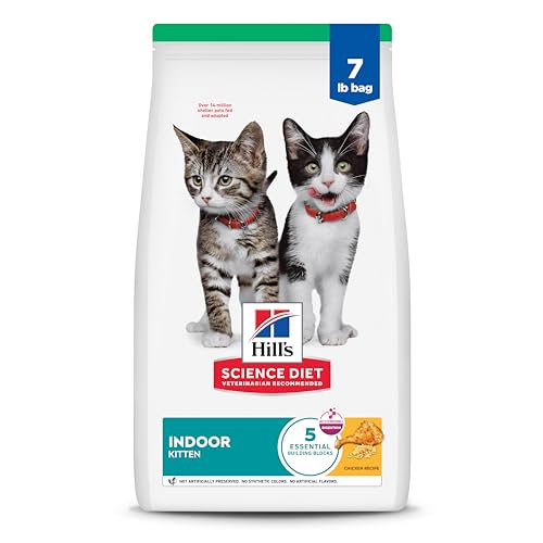Hill's Science Diet Kitten Indoor Dry Cat Food, Chicken, 7 lb. Bag