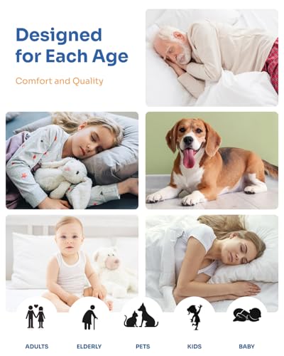 Washable Bed Pads 34" x 36" - 4 Pack, Grey, Waterproof Bed Pads for Incontinence, Bed Wetting Pads for Bed, Sofa, Floor, Resuable Underpads for