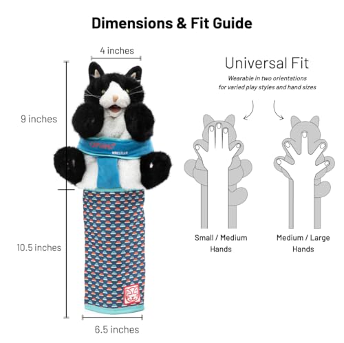 Cat Wrestling Glove Puppet – Interactive Hand Mitt with Durable Protective Sleeve and Catnip - Play & Enrichment