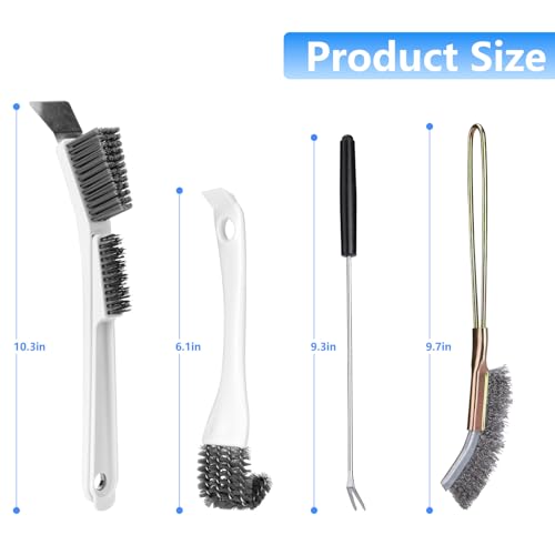 XANGNIER Bird Cage Cleaner Brush Kit,Bird Poop Remover Cleaning Tools Set Accessories for Small,Medium,Large,Tall,Stainless