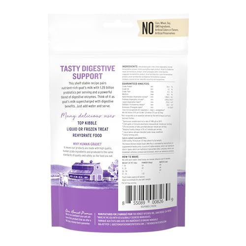 The Honest Kitchen Human Grade Instant Goat's Milk with Probiotics for Dogs and Cats, 5.2 Ounces