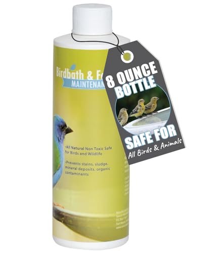 Bird Bath & Fountain Maintenance - (8 Ounces) - Fast-Acting Enzyme-Based Formula Will Extend The Life of Your Water Feature, Aid in Maintaining a