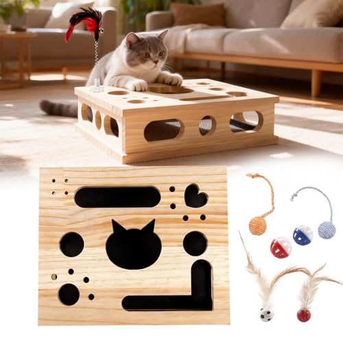2026 New Model Cat Nail File Enrichment Box Cat Nail File Box with Sandpaper Stress-Free Alternative to Trimming Nails, Cat Toys Interactive for
