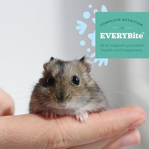 Oxbow Essentials Hamster and Gerbil Food – Complete Daily Diet with Vitamins & Minerals, High-Fiber Uniform Pellets for Balanced Nutrition