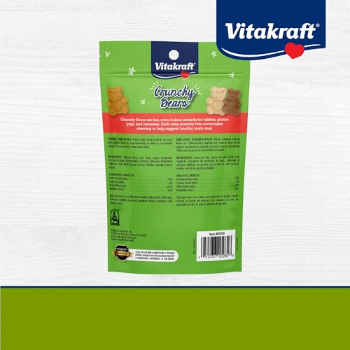 Vitakraft Crunchy Bears Rabbit, Guinea Pig & Hamster Treat 12 oz. (Pack of 3)