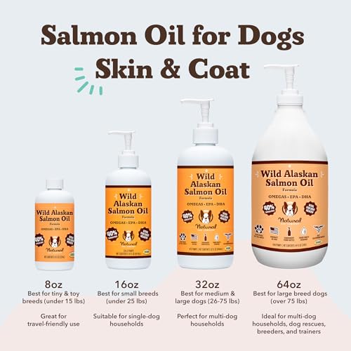 Natural Dog Company Wild Alaskan Salmon Oil Formula with Omega 3, Fish Oil for Dogs Supplement, Skin & Coat Dog Oil, Itchy Relief, Immune Support for
