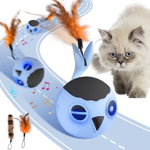 ORSDA Cat Toys, Interactive Cat Toy for Indoor Cats, Automatic Moving Ball Bird for Indoor Adult Cats Kitten Toys All Breeds, Fast Rolling Motion