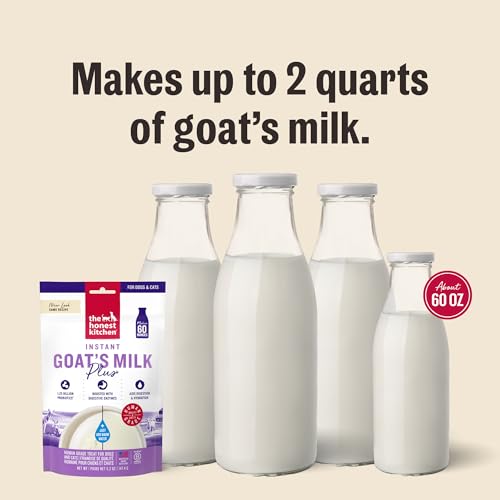 The Honest Kitchen Human Grade Instant Goat's Milk with Probiotics for Dogs and Cats, 5.2 Ounces