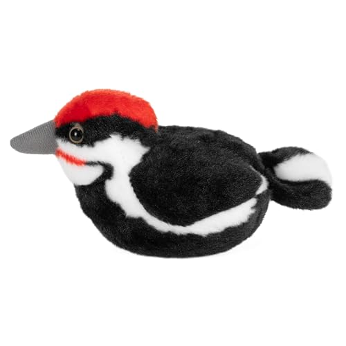 Wild Republic Audubon Birds Pileated Woodpecker Plush with Authentic Bird Sound, Stuffed Animal, Bird Toys for Kids and Birders