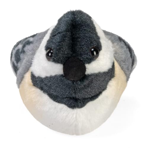 Wild Republic Audubon Birds Black-Capped Chickadee Plush with Authentic Bird Sound, Stuffed Animal, Bird Toys for Kids & Birders