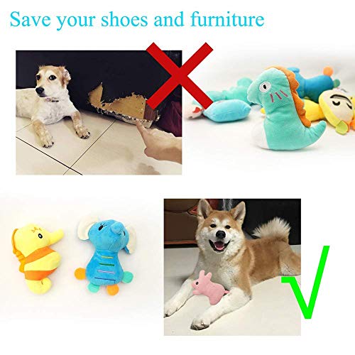 HDMOTU Pack of 26 Soft Small Medium Dog Squeaky Toys,Cute Puppy Favorite Comfortable Squeakers Toy,Multicolored for Puppy