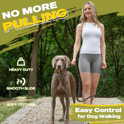 Fida Durable Slip Lead Dog Leash, 6 FT x 1/2" Heavy Duty Dog Loop Leashes, Comfortable Strong Rope Slip Leash for Large Medium Dogs, No Pull Pet