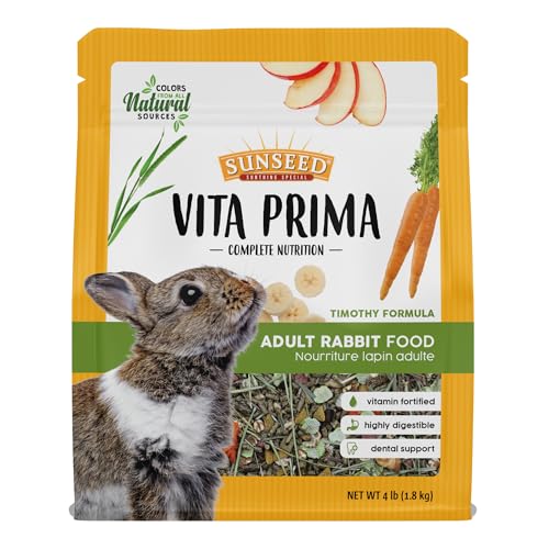 Sunseed Vita Prima Complete Nutrition Adult Rabbit Food, 4 LBS (59773)