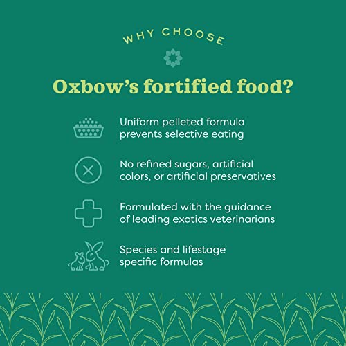Oxbow Essentials Hamster and Gerbil Food – Complete Daily Diet with Vitamins & Minerals, High-Fiber Uniform Pellets for Balanced Nutrition