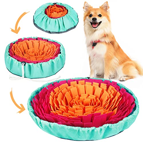 Vivifying Snuffle Mat for Dogs, Interactive Sniff Mat for Slow Eating and Keep Busy, Adjustable Dog Digging Toys Encourages Natural Foraging Skills