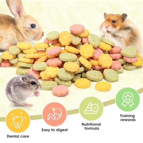 Abizoo 3 Vegetable Chews Treats: Grain Free Natural Snacks with Beet, Carrot, Spinach for Hamsters, Rabbits, Guinea Pigs & Gerbils Crunchy for