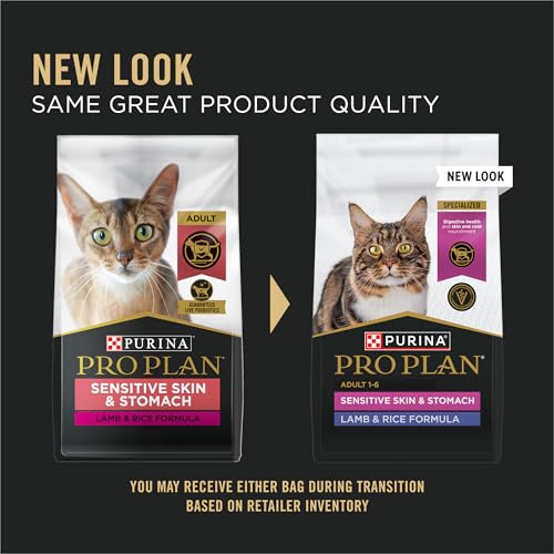 Purina Pro Plan Sensitive Skin and Stomach Cat Food, Lamb and Rice Formula - 7 lb. Bag
