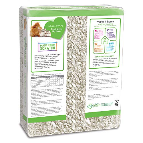 Carefresh 99% Dust-Free White Natural Paper Small Pet Bedding, Hamster Bedding, with Superior 10 Day Odor Control & Absorption, for Guinea Pigs