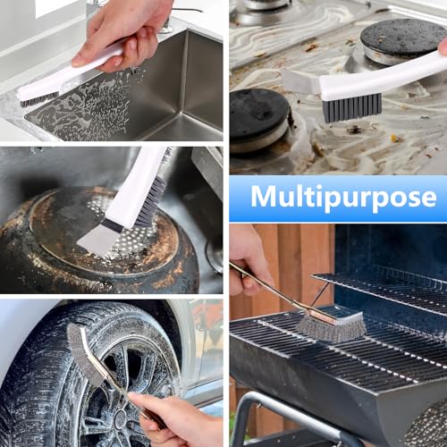 XANGNIER Bird Cage Cleaner Brush Kit,Bird Poop Remover Cleaning Tools Set Accessories for Small,Medium,Large,Tall,Stainless