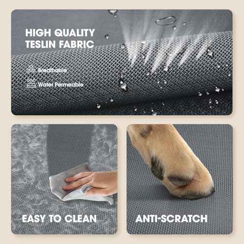 Czpalo Elevated Dog Bed, Raised Outdoor Dog Bed for Large Sized Dogs, Portable Cooling Pet Cot with Breathable & Washable Mesh, Indoor & Outdoor Pet