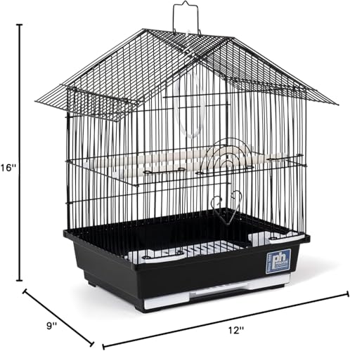 Prevue Pet Parakeet Manor Bird Cage with Handle - Versatile Carrier for Home or Travel, Small Bird Accessories, Easy Storage, Ideal for Canaries