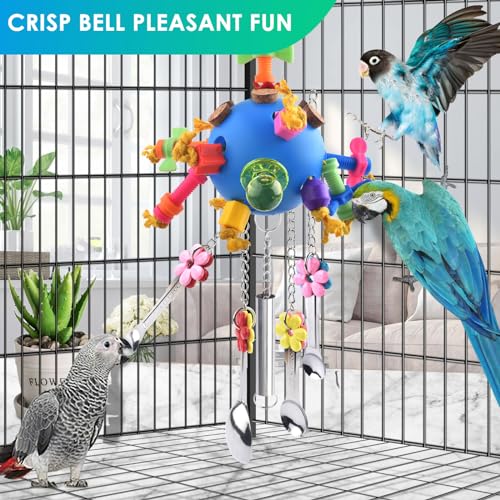 KATUMO Bird Toys, Parrot Pull Spoons Colorful Acrylic Stick Toys Bird Chew Toys for  Parrot, African Grey, Conure, Caique, Quaker, Small Cockatoo