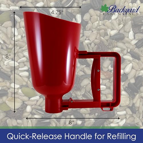 Bird Seed Scoop, Quick Release Plastic Scoop for Ease in Filling Bird Feeders, Holds 4 Cups of Seed