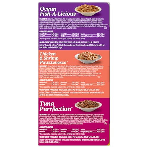 Nutrish Grain Free Ocean Lover's Whole Health Blend Variety Pack Wet Cat Food, 2.8 oz. Cup, 12 Count (Rachael Ray)