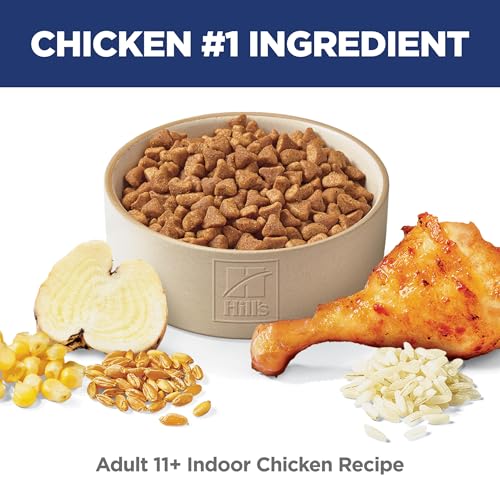 Hill's Science Diet Senior 11+ Indoor Dry Cat Food, Chicken, 3.5 lb. Bag