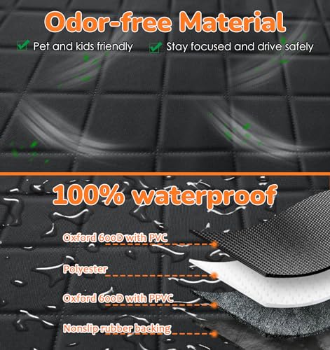 URPOWER Dog Car Seat Cover for Pets 100% Waterproof Seat Cover Hammock 600D Heavy Duty Scratch Proof Nonslip Durable Soft Back Seat Covers for Cars