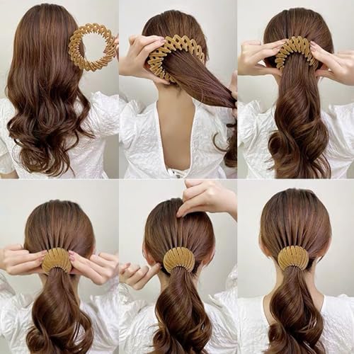 7PCS Women's Hair Accessories, Bird Nest Magic Hair Clip with Hair Bun Clips