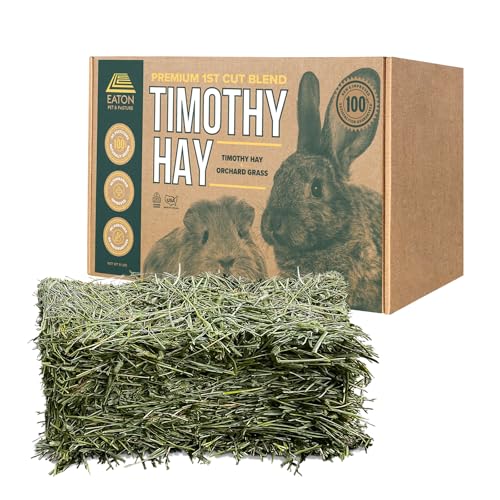 Eaton Pet and Pasture Naturally Grown, Premium, 1st Cut Blend, Western Timothy Hay Orchard Blend, Small Animal Food, Sustainable, Eco-Friendly