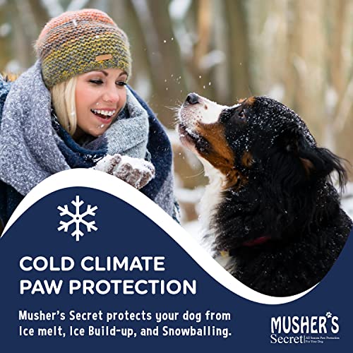 Musher's Secret Dog Paw Wax 60g – Moisturizing Dog Paw Balm – Helps Protect & Heals Cracked Paws – Creates an Invisible Paw Protectors Barrier