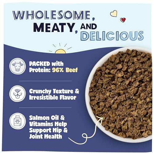 Pawstruck Air Dried Dog Food with Real Beef, Grain-Free, Made in USA, Non-GMO & Vet Recommended, High Protein Limited Ingredient Full-Feed for All