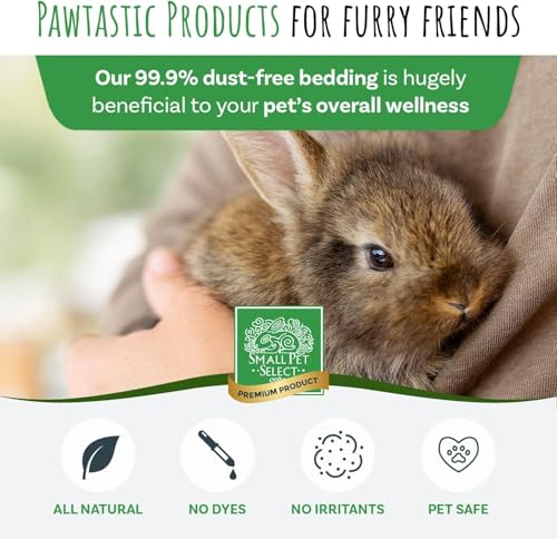 Small Pet Select Premium Small Animal Bedding, Natural Soft Paper Bedding for Small Indoor and Outdoor Pets, Made in USA, 56 L Pack,Beige