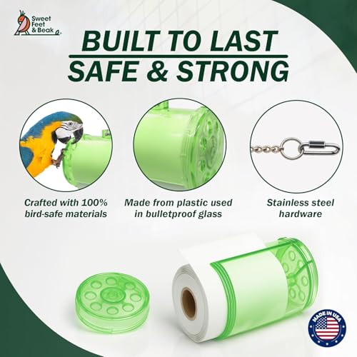 Sweet Feet & Beak Shred Master - Perfect Bird Cage Toy for All Birds - Shredding & Engagement - Safe, Non-Toxic, Easy to Install Parrot Cage