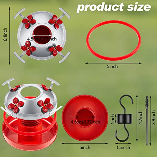 Hummingbird Feeder Bottom Base Replacement Parts Set Plastic Outdoors Hummingbird Feeder Bottom Moat Hook Brushes Bird Replacement Accessories