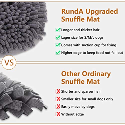 Rundik Snuffle Mat for Dogs, 17'' x 21'' Dog Sniffing Interactive Feeding Game Boredom, Puzzle Toys Encourages Natural Foraging Skills and Stress