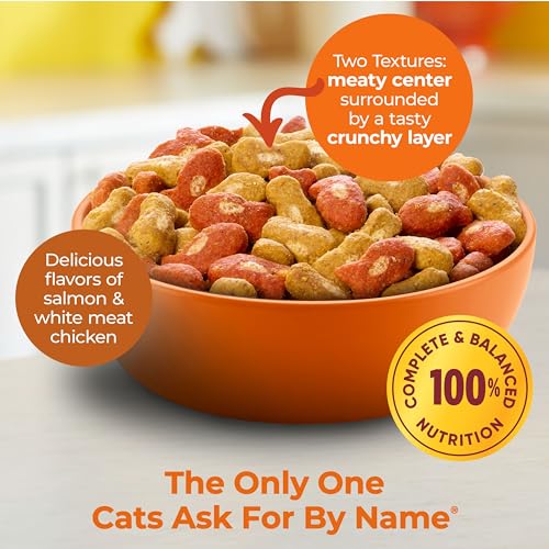 Meow Mix Tender Centers, Salmon & White Meat Chicken Flavors, Dry Cat Food, 20 lb. Bag