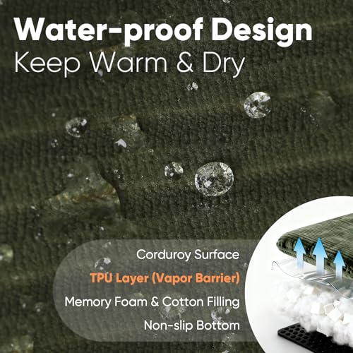 FUKUMARU Dog Couch Bed, Corduroy Cozy Cat Bed for Indoor Cats with Washable Cover, 28in Waterproof Orthopedic Dog Beds Sofa for Small Dogs and Large