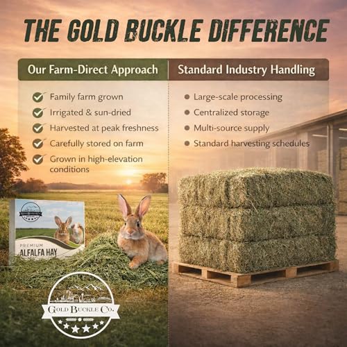 9lb Farm Fresh Alfalfa Hay for Rabbits, Guinea Pigs, Chinchillas, Goats, Hamsters & Ferrets - Organic Small Animal Food Rich in Protein & Fiber
