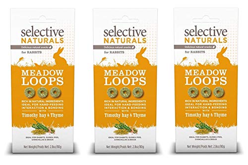 Supreme Petfoods 3 Pack of Selective Naturals Meadow Loops, 2.8 Ounces each, with Timothy Hay and Thyme