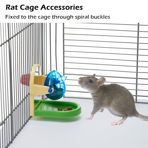 Rat Enrichment Toys, Interactive Foraging Toys For Rats, Intelligence Growth Rat Enrichment Puzzle Games, Treat Dispensing Slow Feeder for Rats Cage