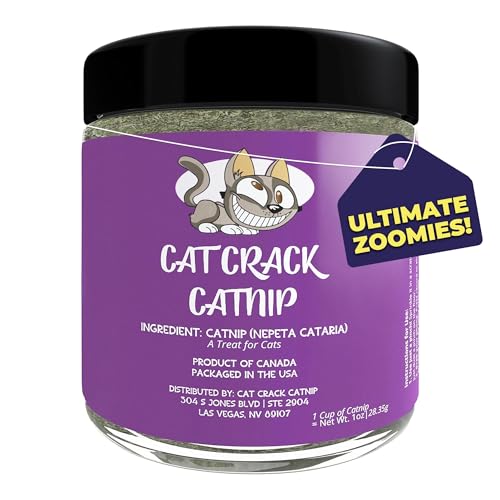Cat Crack Catnip, Zoomie-Inducing Cat Nip Blend, North American Made & 100% Natural, Safe & Non-Addictive Catnip Treats Used to Supplement Cat Nip
