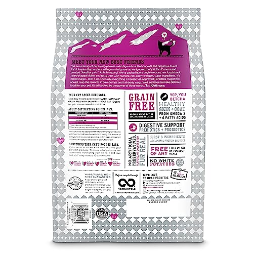 I and love and you Naked Essentials Dry Cat Food - Salmon + Trout - Grain Free, Real Meat, No Fillers, Prebiotics + Probiotics, 3.4lb Bag