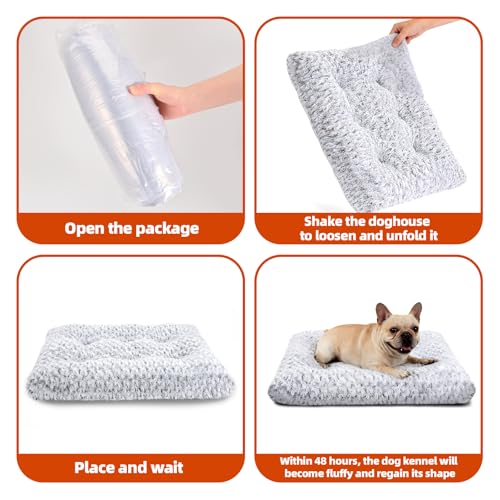 Dog Beds Large Sized Dog, Washable Durable Pet Bed, Deluxe Plush Soft & Comfortable Dog Crate Bed Pad for Large, Jumbo, Medium, Small Dogs Breeds
