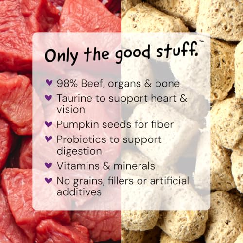 Stella & Chewy's Freeze-Dried Raw Cat Dinner Morsels - Premium Rabbit Recipe with 98% Responsibly-Sourced Meat & Organs - Natural Grain-Free Cat